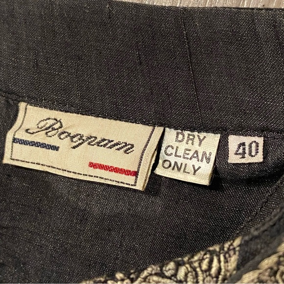 Roopam 2 Pc Kurta Set Men’s Size 40 Charcoal Gray Embroidered Two Piece Set - Picture 6 of 14